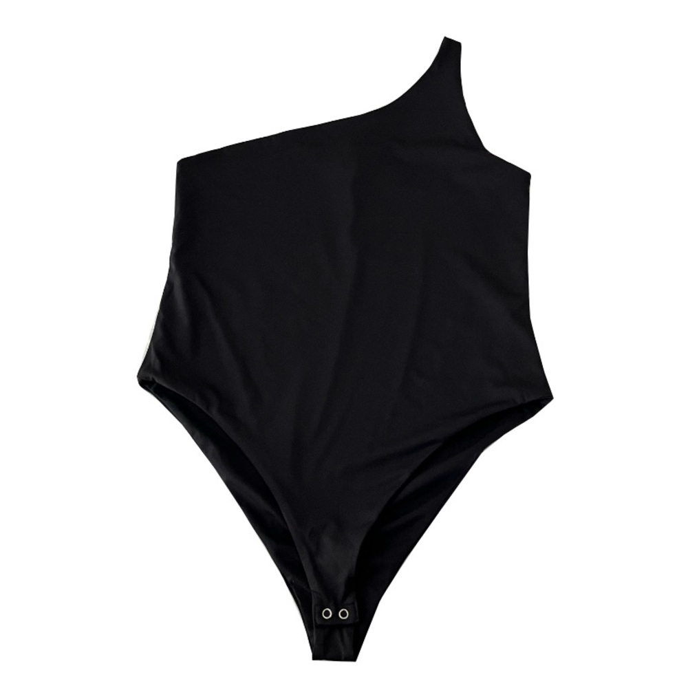 Forever 21 Plus Black One Shoulder‎ Bodysuit